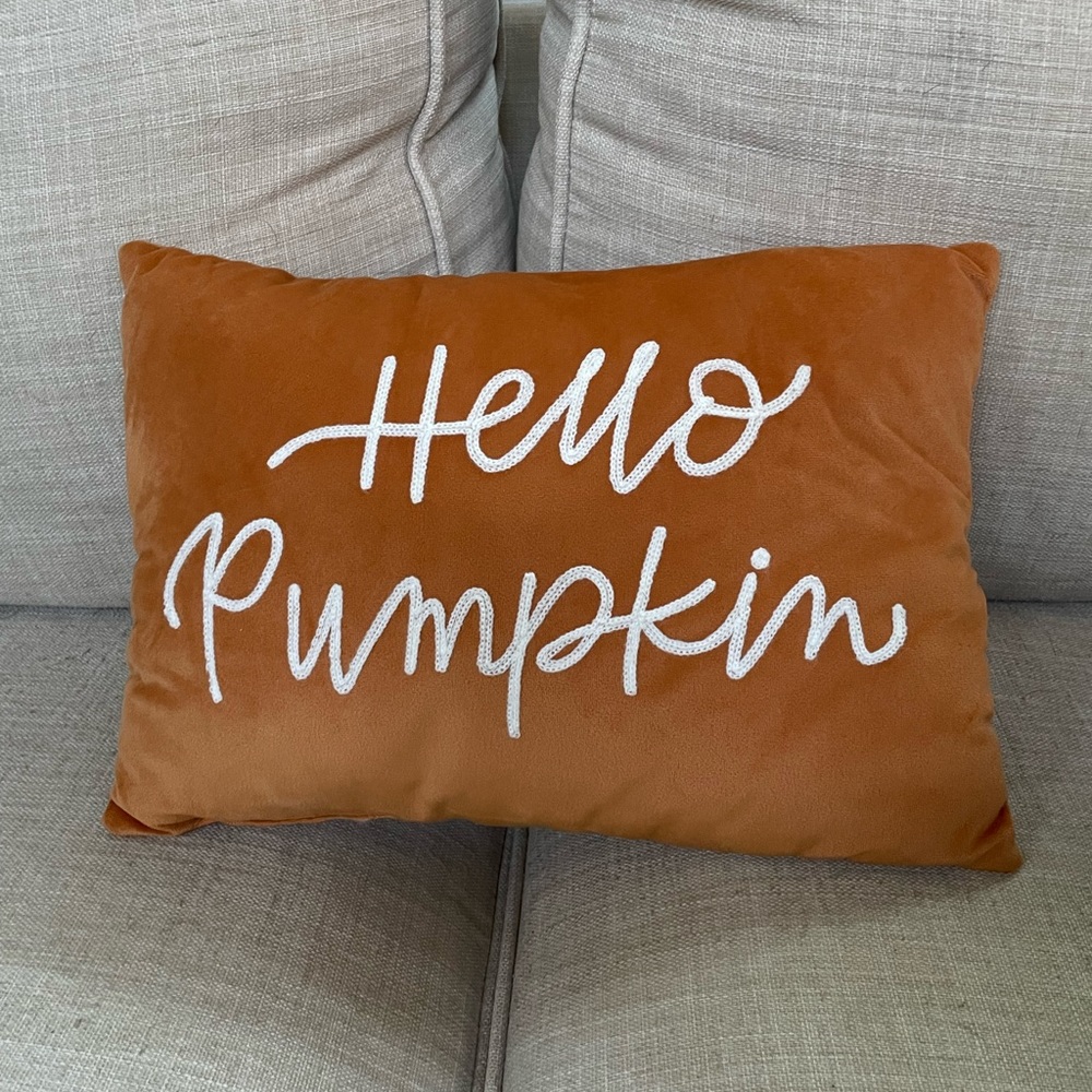 Hello Pumpkin Decorative Pillow